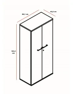 Armoire de rangement 2 niveaux – MDD 2