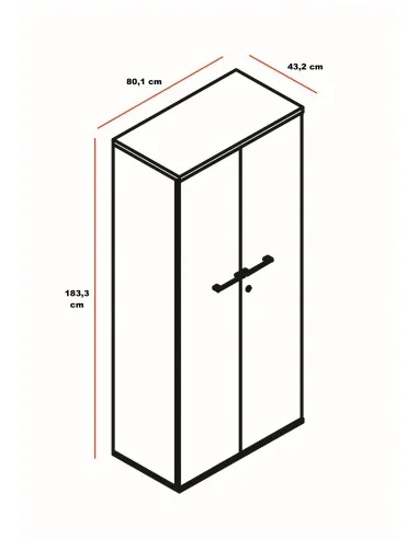 Armoire de rangement 2 niveaux – MDD
