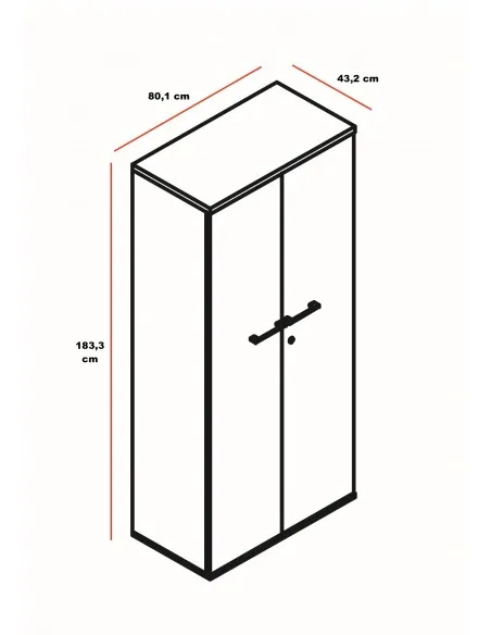 Armoire de rangement 2 niveaux – MDD