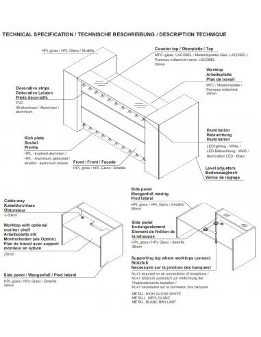 Bureau d'accueil en vague Valde - MDD
