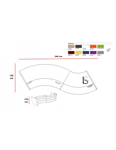 Bureau d'accueil en vague Valde - MDD