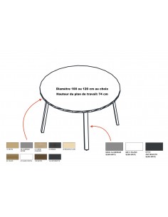 Petite table de réunion ronde – MDD. 2