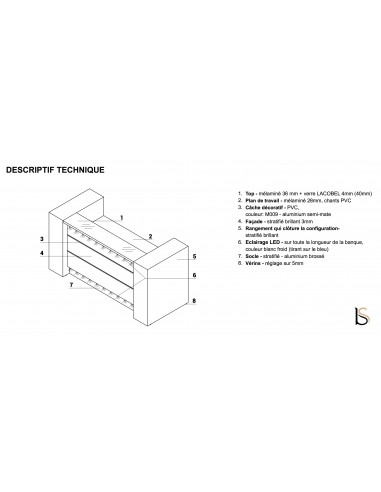 Grande banque d’accueil d’angle Valde - MDD