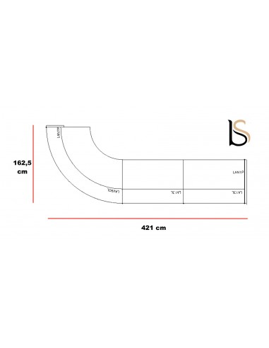 Grande banque d’accueil d’angle Valde - MDD