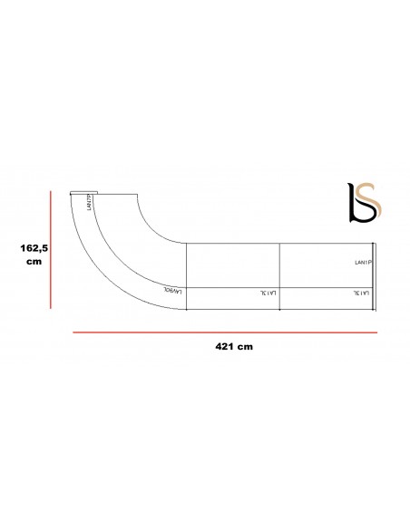 Grande banque d’accueil d’angle Valde - MDD