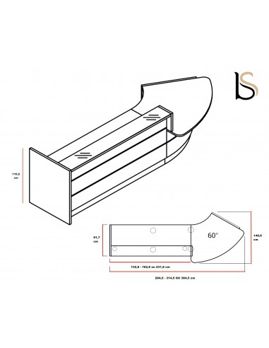 Banque d’accueil lumineuse Valde - MDD