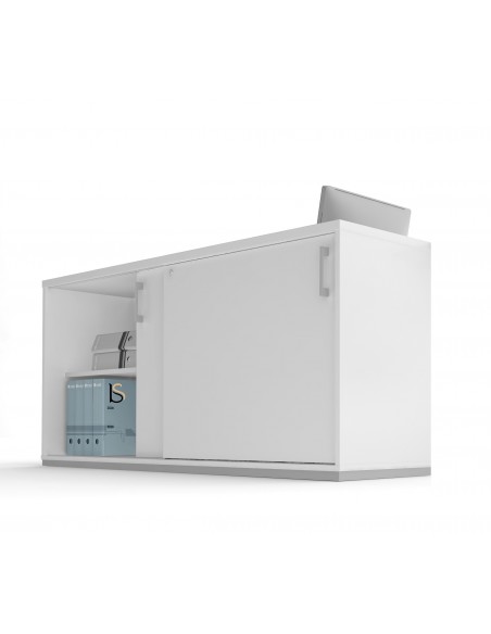 Armoire basse portes coulissantes - MDD