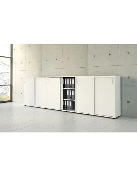 Armoire mi-haute portes coulissantes - MDD