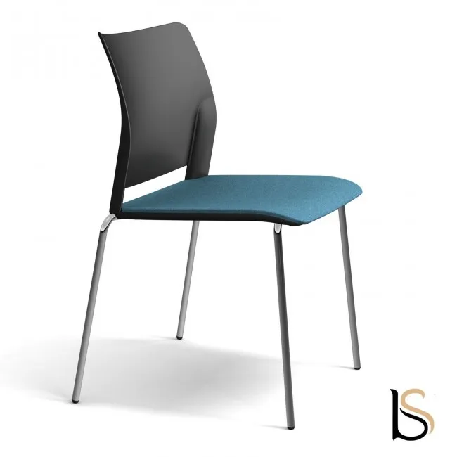 Chaise visiteur ADELA assise tissu - Sokoa