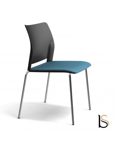 Chaise visiteur ADELA assise tissu - Sokoa