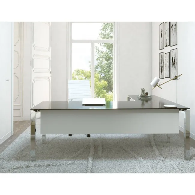 Bureau d’angle en verre Star– Mobel Linea