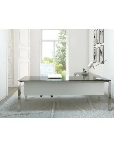 Bureau d’angle en verre Star– Mobel Linea