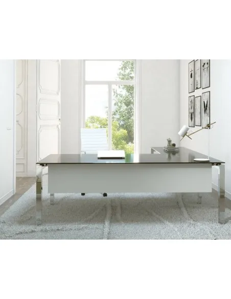 Bureau d’angle en verre Star– Mobel Linea