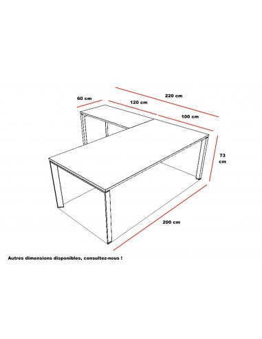 Bureau d’angle en verre Star– Mobel Linea