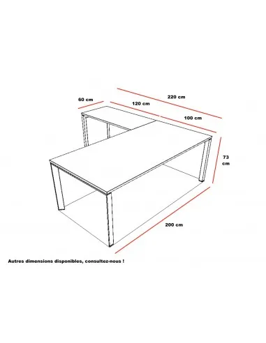 Bureau d’angle en verre Star– Mobel Linea