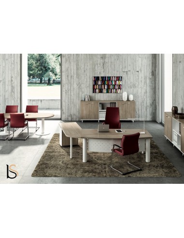 Bureau X time Stop avec convivialité en verre – Quadrifoglio.