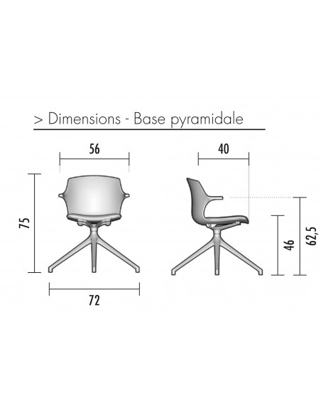 Chaise de conférence Frill – Mobel Linea.