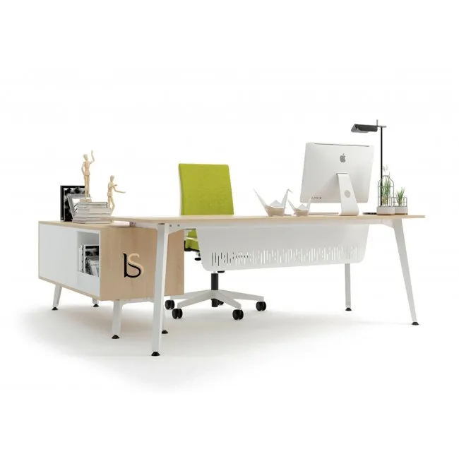 Bureau compact Idea Ypsilon avec caisson intégré - Quadrifoglio