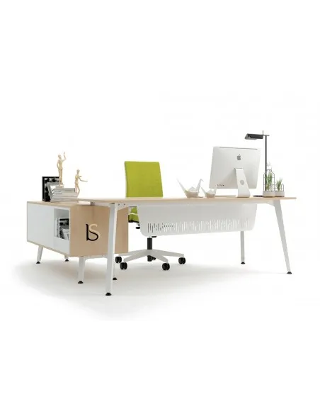 Bureau compact Idea Ypsilon avec caisson intégré - Quadrifoglio