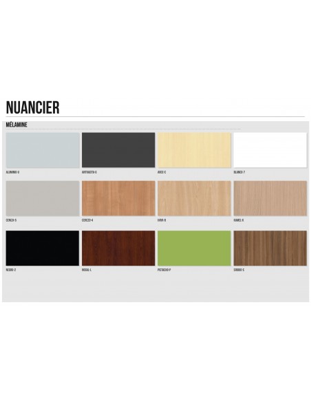 Bureau droit Ypsilon avec armoire de rangement bout de bureau - Quadrifoglio