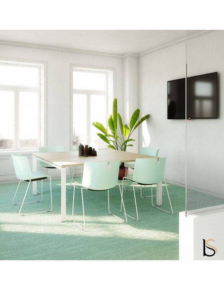 Ensemble de 2 bureaux Bench Idea Ypsilon avec meuble de rangement – Officity.