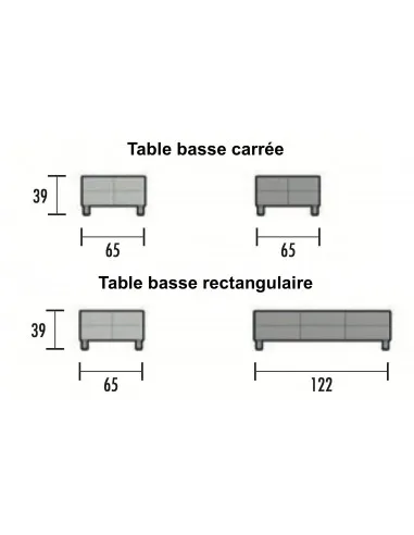 Table de réunion rectangulaire X2 - Officity