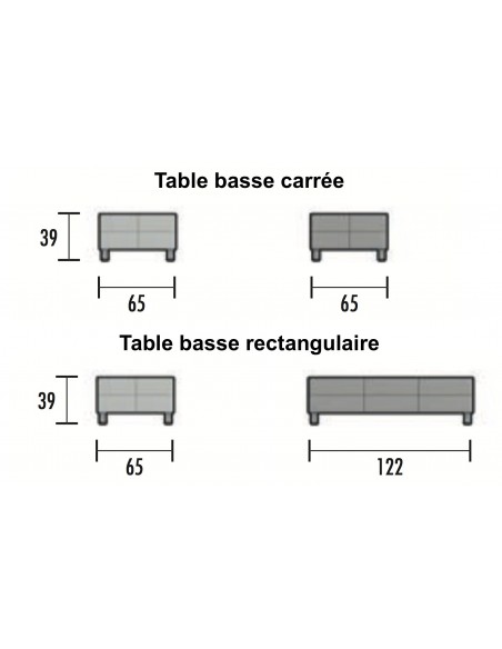 Table de réunion rectangulaire X2 - Officity