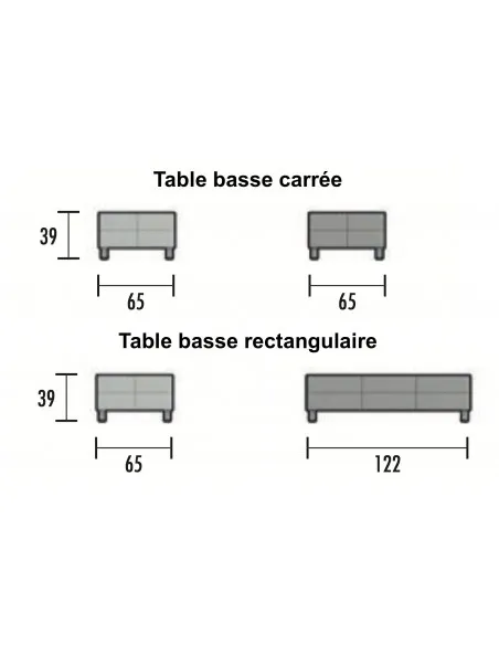 Table de réunion rectangulaire X2 - Officity