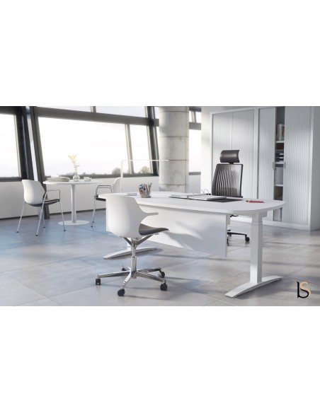 Bureau réglable en hauteur angles arrondis - Mobel Linea