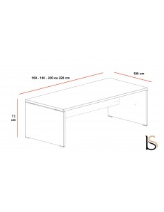Bureau de Direction TAK finition ébénisterie – Mobel Linea 2