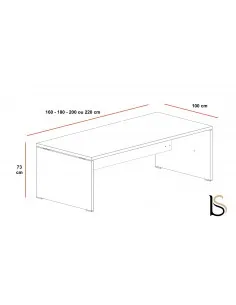 Bureau de Direction TAK finition ébénisterie – Mobel Linea 2