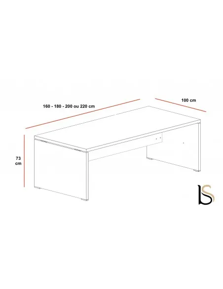 Bureau de Direction TAK finition ébénisterie – Mobel Linea
