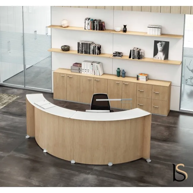 Banque d'accueil courbe Glass – Quadrifoglio.