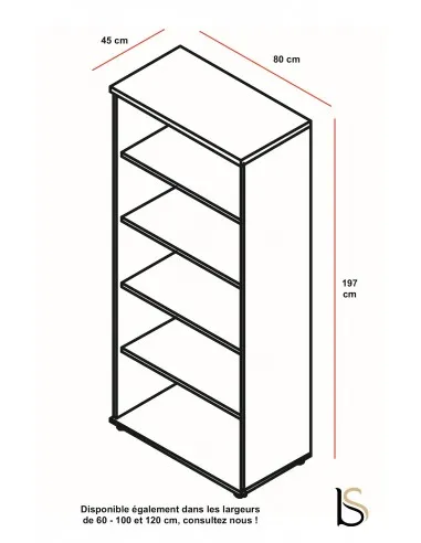 Étagère haute en bois – Mobel Linea