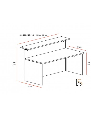 Banque d'accueil droite ROCK Pano – Mobel Linea.