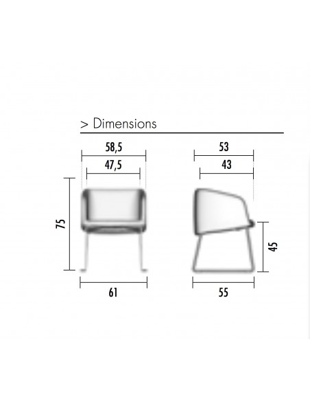 Fauteuil d’accueil Nest - Mobel Linea