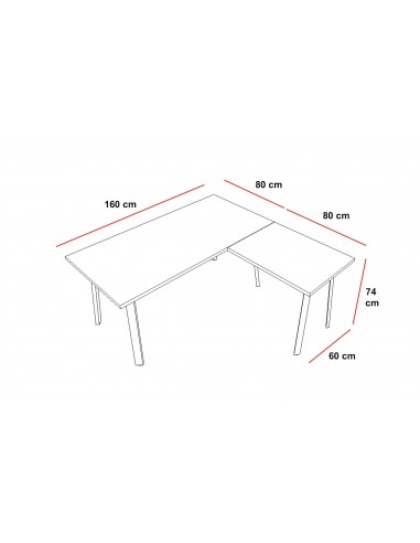 Bureau individuel avec retour Ogi A - MDD