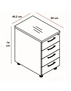 Grand caisson pour dossiers suspendus - MDD 2