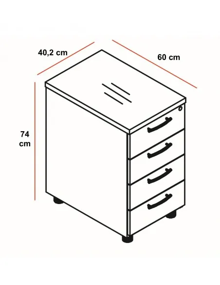Grand caisson pour dossiers suspendus - MDD