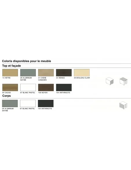 Grand caisson pour dossiers suspendus - MDD