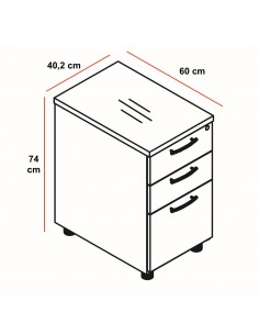 Grand caisson pour dossiers suspendus - MDD 2