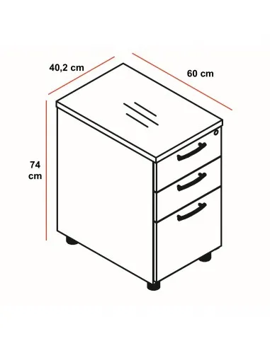 Grand caisson pour dossiers suspendus - MDD
