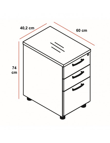 Grand caisson pour dossiers suspendus - MDD