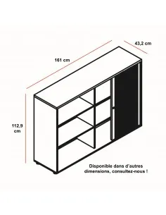 Armoire à rideaux en bois - MDD 2