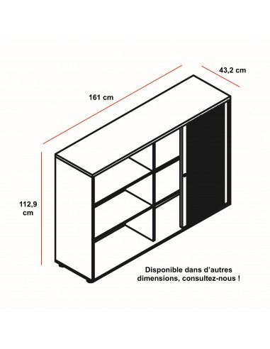 Armoire à rideaux en bois - MDD