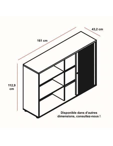 Armoire à rideaux en bois - MDD