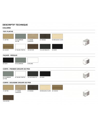 Armoire à rideaux en bois - MDD
