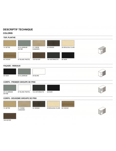 Armoire à rideaux en bois - MDD