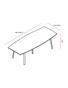 Table de réunion tonneau Ogi A – MDD 2