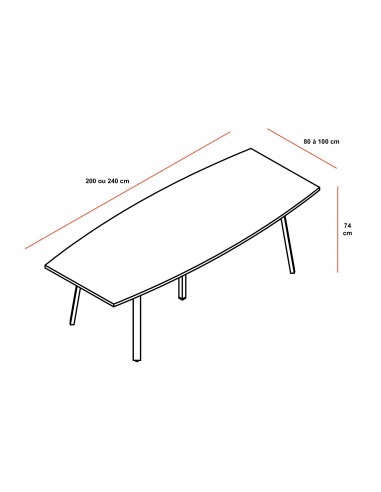 Table de réunion tonneau Ogi A – MDD